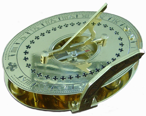 Sundial with compass